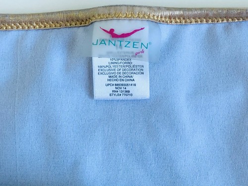 EUC Authentic JANTZEN Girl's Two-Piece Swimsuit in Blue & Gold Size 14 - Picture 8 of 10