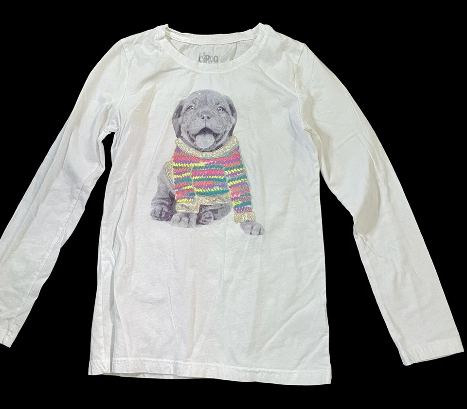 JUEGO DE PIJAMA PARA NIÑAS 2 PIEZAS ROPA DE DORMIR Circo INVIERNO Estampado para Perros TALLA L 10-12 Foto 4 de 4