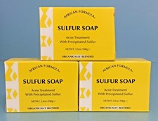 3x African Formula Sulfur Soap 3.5 oz   Deep Pore Cleansing  Clarifying Bar