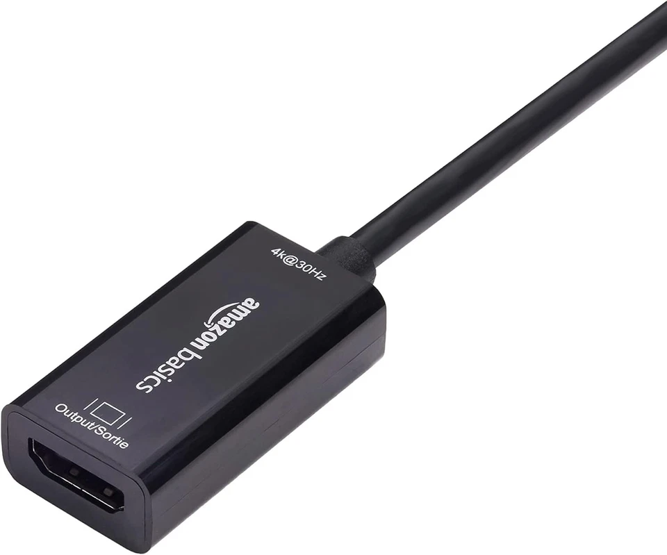 AmazonBasics DisplayPort to HDMI Adapter upto 4k@30Hz Black - Image 2 of 4