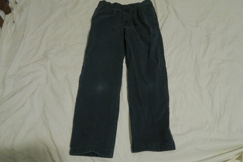 LL Bean Flannel Lined Chino Pants Navy 