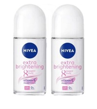 2X 50ml Nivea Roll On Extra Whitening 8 Super Food Vitamin C Collagen Booster