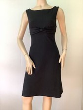 DIANE VON FURSTENBERG Little Black Dress Bow Accent Sleeveless Dress (Size 2)