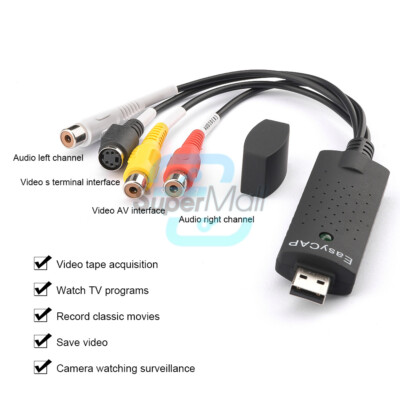 USB2.0 Video Capture Card Audio Converter TV DVD VHS Capture Adapter WIN8 WIN10