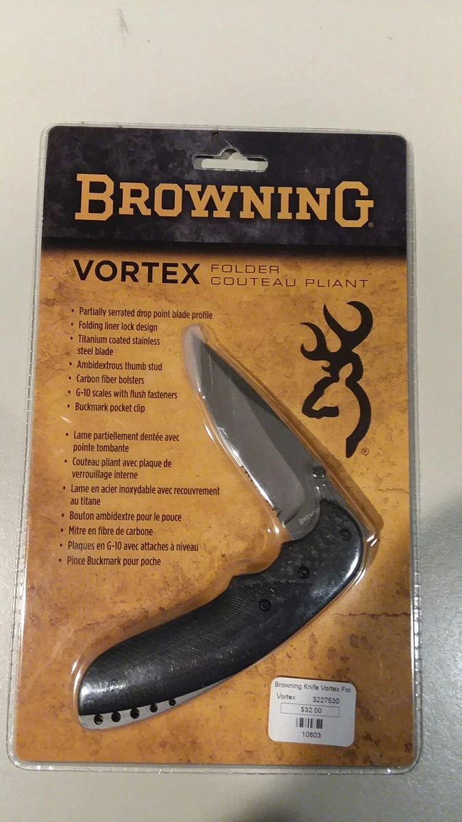 Couteau Browning 364G10 - Pêche, Camping, Randonnée - Neuf - FA729