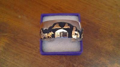 #ad **RARE** Apache Sterling Silver Storyteller Cuff by Richard L. Reeve 45 Grams $279.99