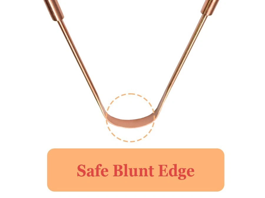 Limpiador raspador de lengua 60 unidades cobre puro extra grueso ayurvédico higiene dental oral Foto 4 de 4