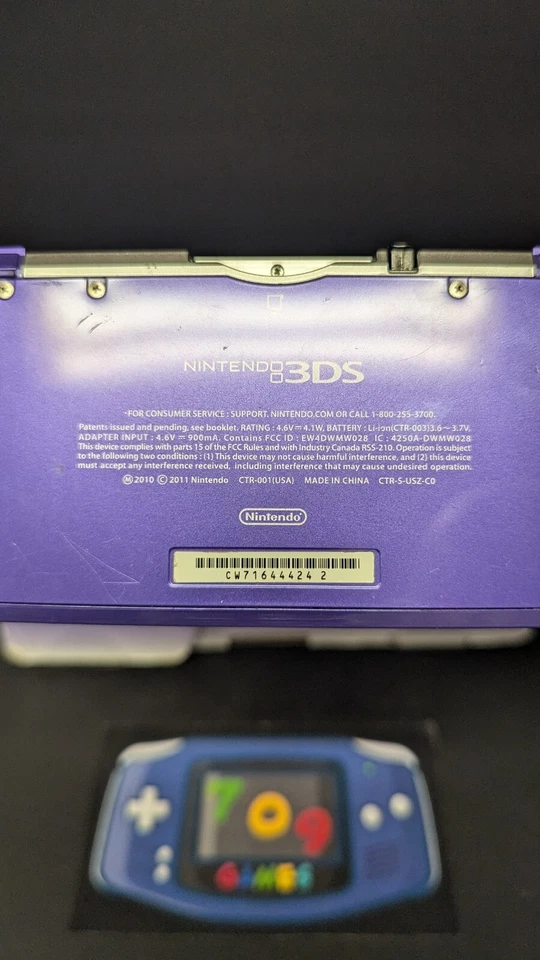 Consola portátil Nintendo 3DS púrpura medianoche COMPLETA CIB Foto 4 de 4