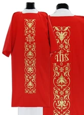 Red Gothic Dalmatic with stole Vestment Rossa Dalmática Roja Rot Dalmatik D518C