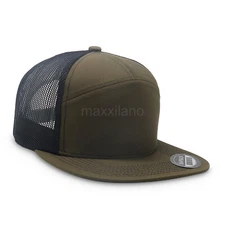 Men Snapback Hat Cotton Mesh Solid Flat Brim Women Baseball Cap Trucker Visor