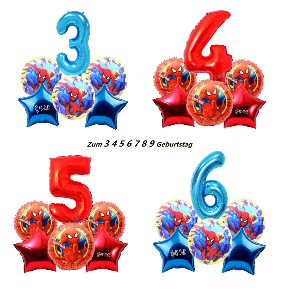 Spiderman Folien Helium Luft Ballon Für 3-9 Jungen Kinder Geburtstag Party Deco - Bild 1 von 1
