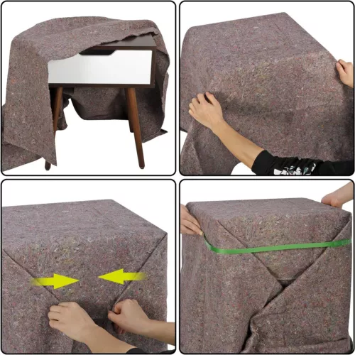 12 Pack Moving Blankets Shipping Furniture Equipment Protection Pads Quilted - Picture 6 of 16