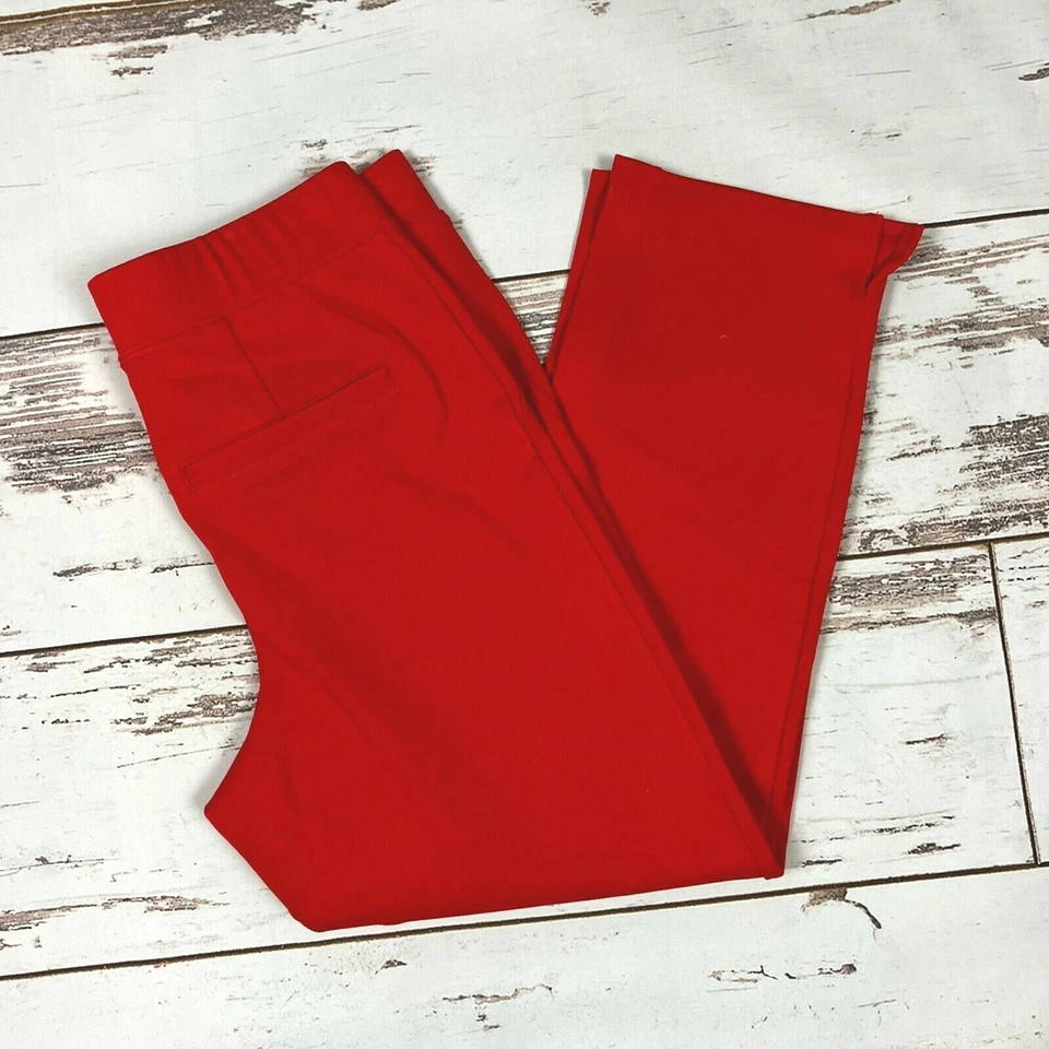 Pantalones Cortos H by Halston Ultra Tejidos Pierna Ajustada 4 Aberturas Laterales Pull On Rojo Cardenal Foto 4 de 4