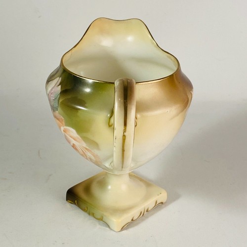 R S Prussia Rose Pedestal Creamer Square Base Gold Trim Wreath Mark As Is - Picture 7 of 12