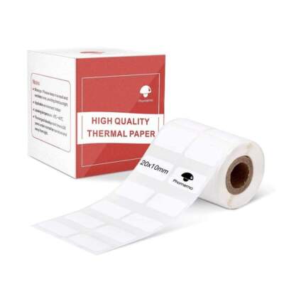 White Square Sticker Label Self-Adhesive Tag Paper for Phomemo M110/M200 Printer