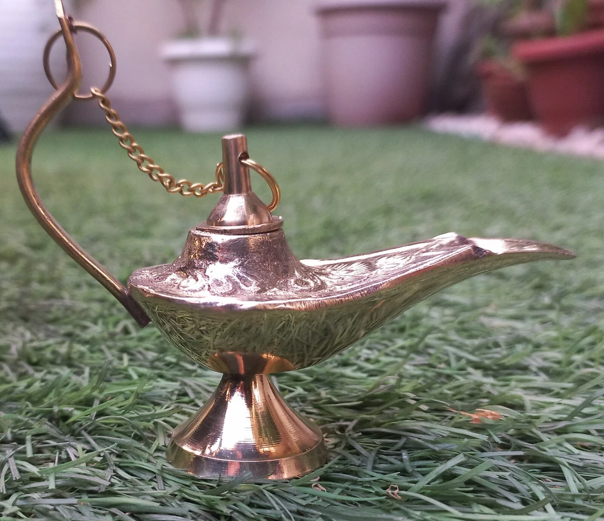 Christmas Brass Handmade Aladdin Decorative Genie Oil Lamp Aladin