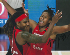 MYISHA HINES-ALLEN Signed 8 x 10 Photo WNBA Basketball WASHINGTON MYSTICS Auto'd