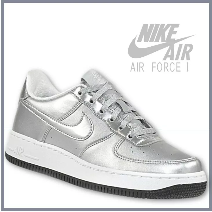 Nike Air Force 1 AF1 SE GS Argent Metallique Taille 4 5Y 877083 001