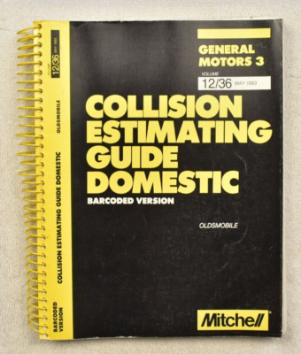 1993 MITCHELL COLLISION ESTIMATING GUIDE covering 1980 - 1993 ...