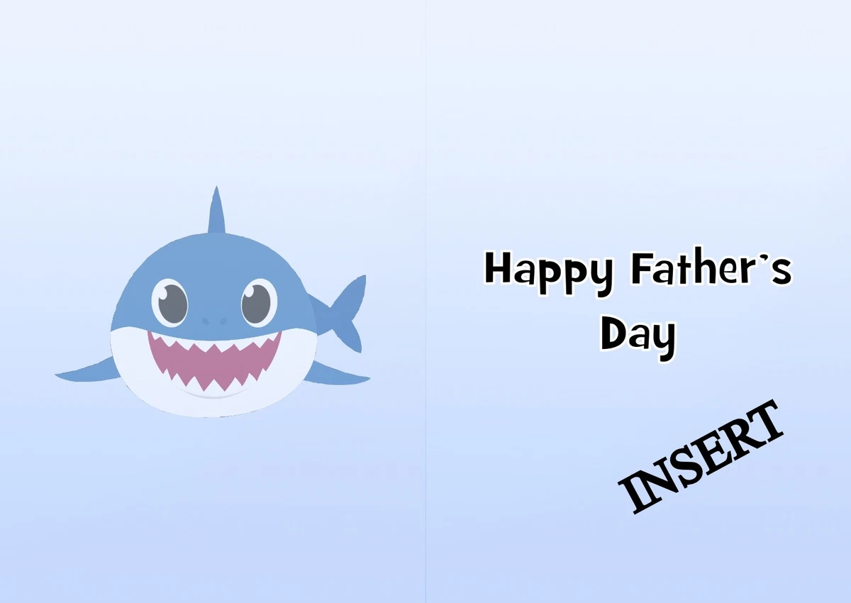 Personalised Birthday Card Daddy Shark Daddy Birthday Card 