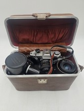 Yashica 35mm Camera FX-2 W/ Lenses, Flash and Bag. Untested