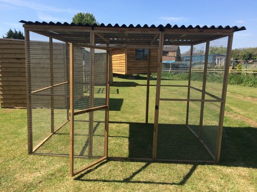 Animal Run 6FT x 9FT x 6FT Pet Run 19G Rabbit Chicken Pen Bird Aviary - Picture 19 of 28