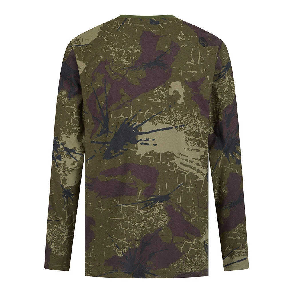 Camiseta Navitas Identity Camuflada Camiseta Manga Larga - Todas las Tallas - Pesca de Carpas Exterior