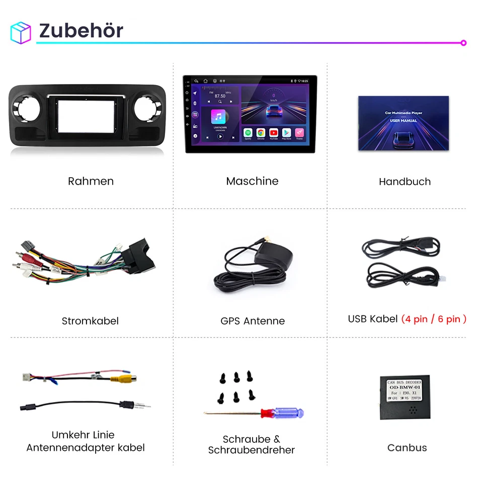 Für Mercedes Benz Sprinter W907 2019-23 Android14 32G Carplay Autoradio GPS Navi - Bild 3 von 4