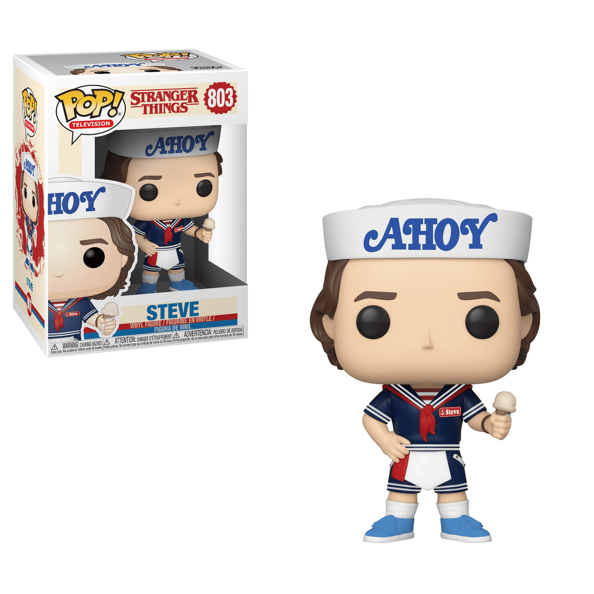 Funko Pop! Vinyl: Stranger Things - Steve #803 889698385350 Funko Pop! Vinyl: Stranger Things - Steve #803 889698385350