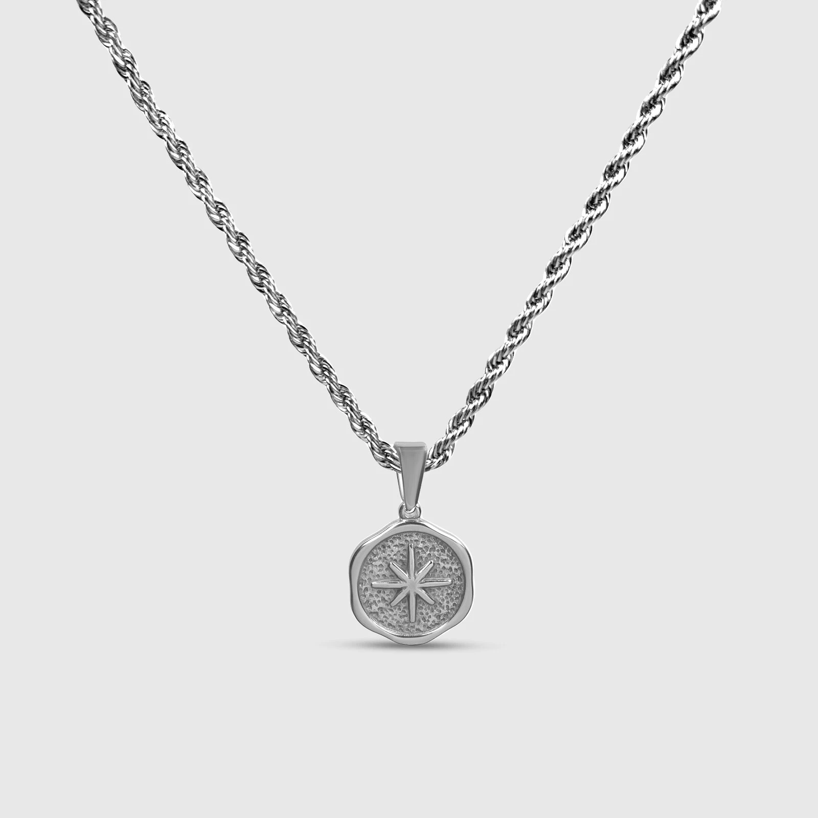 Pendentif pendentif en acier inoxydable 18K argent North Star pour hommes et femmes charme