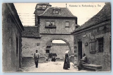 Bavaria Germany Postcards Rudertor in Rothenburg ob der Tauber 1908