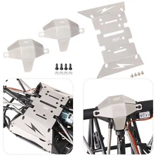 Stainless Steel Chassis Armor Skid Plate Axle Guard For Axial 1/8 AXP8 Gilamon