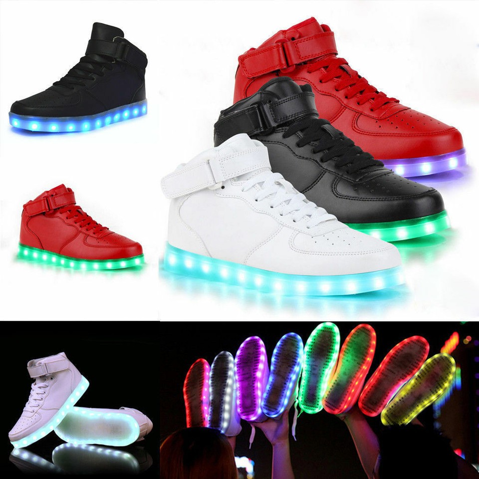 Zapatos con luz LED para adultos Luminosos Baile USB Carga Tenis Entrenadores intermitentes