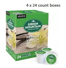 Green Mountain French Vanilla  Coffee, Light Roast, 96ct. Free Shipping