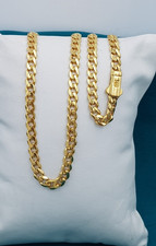 Kubanische Glieder-Goldkette Halskette lang 26 Zoll Unisex Daily Wear...