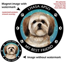 Lhasa Apso My Best Friend Dog Car Magnet