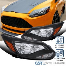 Fits 2012-2014 Ford Focus Headlights Turn Signal Lamps Black Leftright 12-14 Fits 2012-2014 Ford Focus Headlights Turn Signal Lamps Black Leftright 12-14