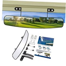 16.5" Wide Rear View Convex Golf Cart Mirror for EZ Go, Club Car, Yamaha