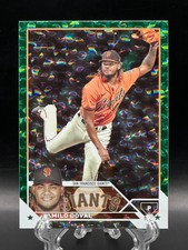 Camilo Doval 2023 Topps Series 1 Green Foil Board /499 Giants Yankees #262