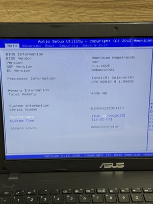 ASUS D550M 15.6'' Intel Celeron N2815 1.86GHz 4GB RAM No Ssd/power Supplier #3