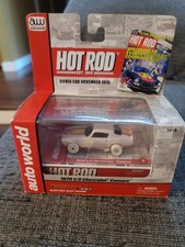 Auto World white w/red  yellow 1970 1/2 Chevy Camaro Slot Car racer "CHASE"