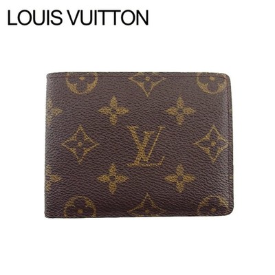 LOUIS VUITTON Bill Compartment Brown beige Women M60930 Authentic