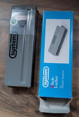 4 fach Metalllocher Büro Papier Locher von System mit Originalverpackung 