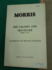 MORRIS ISIS  SALOON AND  TRAVELLER  SERIES I & II  SCHEDULE OF REPAIR  CHARGES.