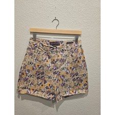 Gloria Vanderbilt Floral Soft Touch Denim Shorts Amanda Style Size 6