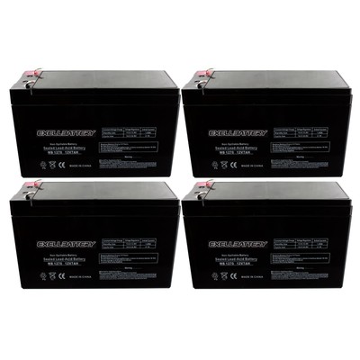 4pack 12V 7AH 8AH SLA Batteries Compatible With UB1270 UB1280 Razor Scooter