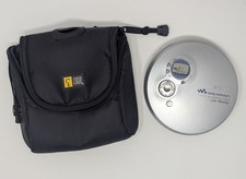 Sony D-EJ756CK CD Player Walkman G-PROTECTION Silver Tested w/Carrying Case
