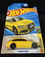 Hot Wheels '17 Audi RS 6 Avant HW Euro 1:64 Yellow/Black Diecast Unopened