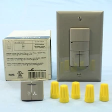 Cooper Gray PIR Dual Relay Occupancy Sensor Single Pole 3-Way 120/277V OSP10D-GY