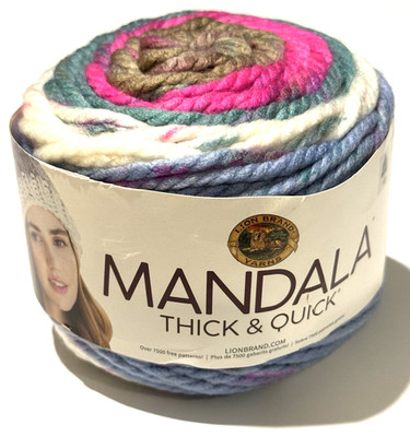 Lion Brand Yarn Mandala Thick Quick 202 Curlicue DL 15187 Pink Green White NEW